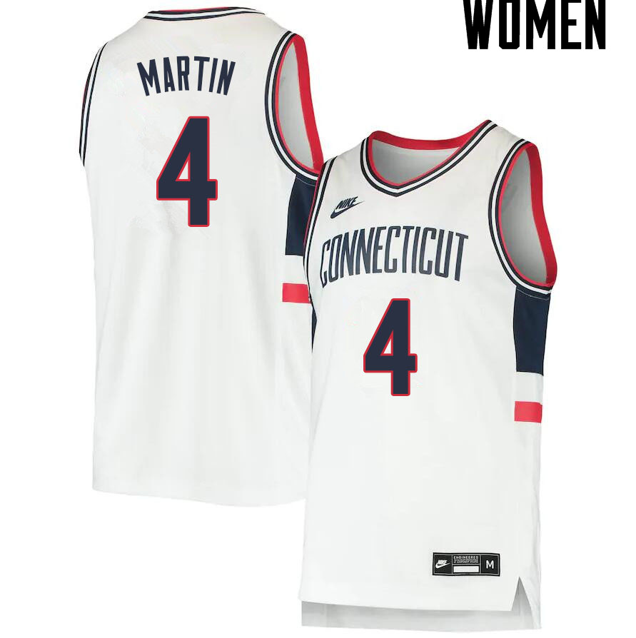 2021 Women #4 Tyrese Martin Uconn Huskies College Basketball Jerseys Sale-Throwback